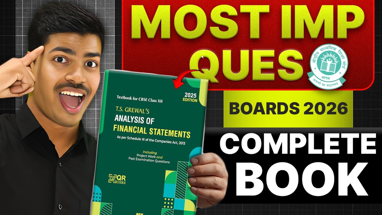 VOLUME III Full Financial Book CH 1TO 5 | Most Important Questions for Class 12 Accounts Boards 2026