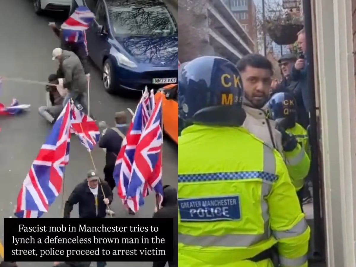 Manchester police arrest victim of fascists' racist 'lynch mob' attack