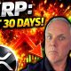 If You Hold XRP, You NEED to See This About XRP (Next 30 Days Explained)! MAJOR XRP News!