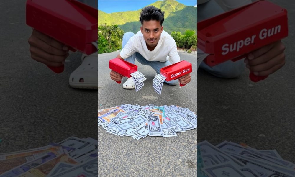 New 2 Ta Red Colour Money Gun Unboxing