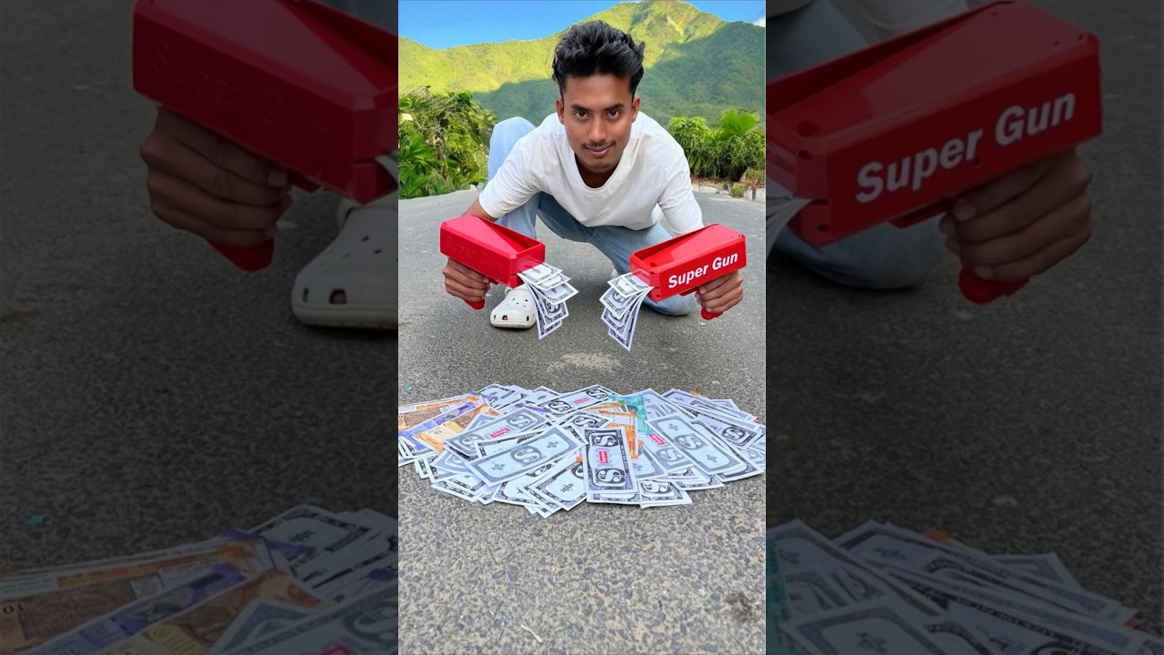 New 2 Ta Red Colour Money Gun Unboxing