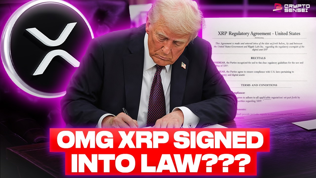 TRUMP SECRETLY PICKED XRP!?!?! XRP BEING SIGNED INTO LAW? (This is Crazy)