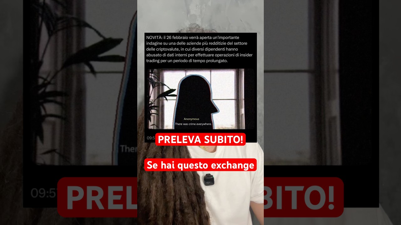 PRELEVA: Se hai questo exchange! #bitcoin #crypto #cryptonews #cryptocurrency