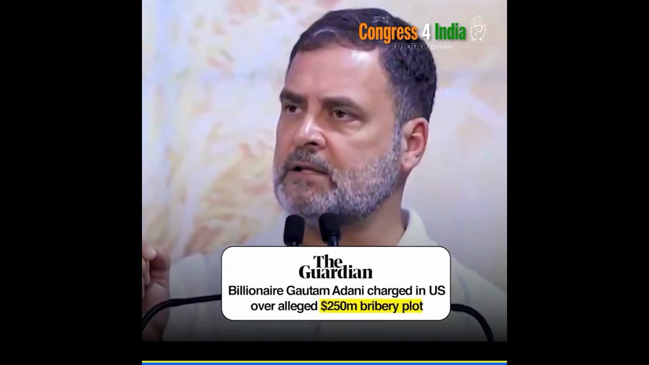 Rahul Gandhi Exposes Adani as BJP & Modi's Financial Backbone | US Bribery Scandal