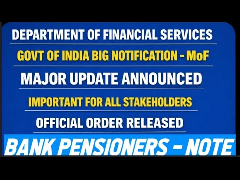 Bank Pensioners -MoF :: Department of Financial services