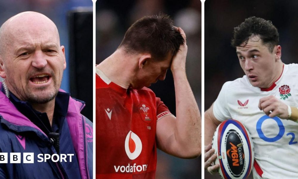 Gregor Townsend, Wales' Adam Beard and England wing Henry Arundell