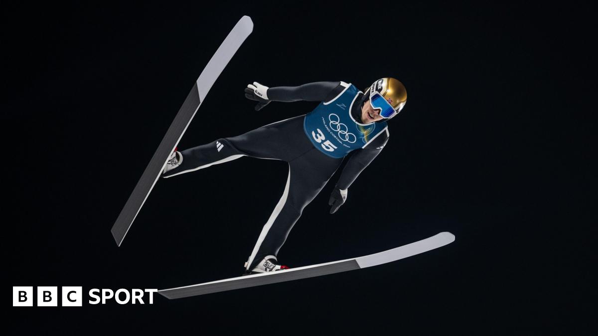 Johann Andre Forfang of Team Norway in action during the Men’s Ski Jumping Training at the 2026 Winter Olympics
