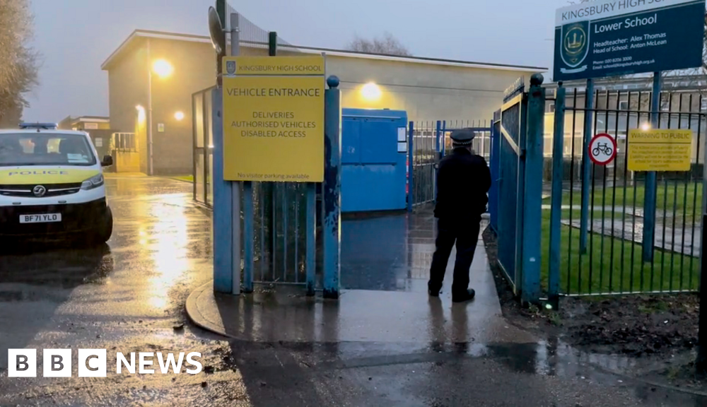Boy, 13, arrested over double stabbing at north London school