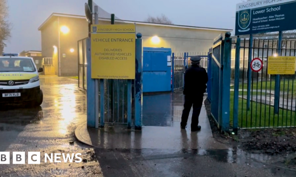 Boy, 13, arrested over double stabbing at north London school