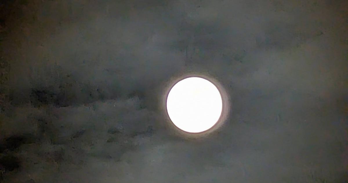 Snow moon shines through the clouds for Bolton stargazers