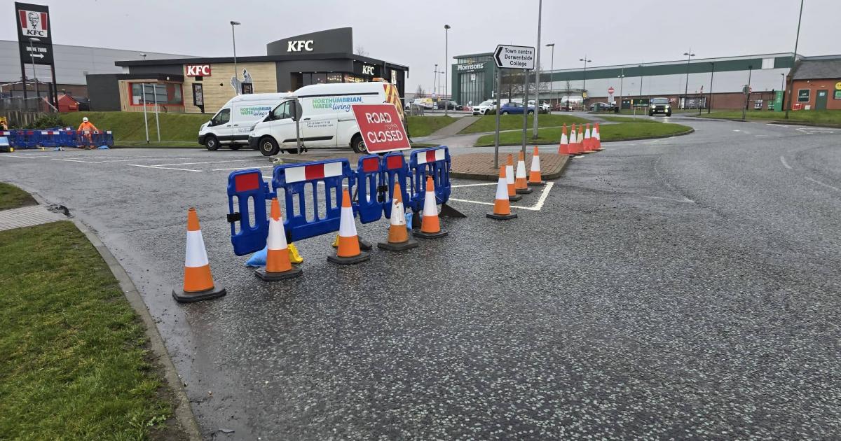 Puddlers Corner in Consett to reopen after burst water pipe shut road