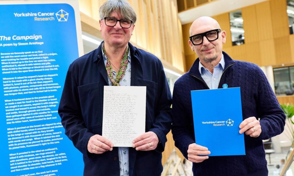 Poet laureate's new work for Yorkshire Cancer Research