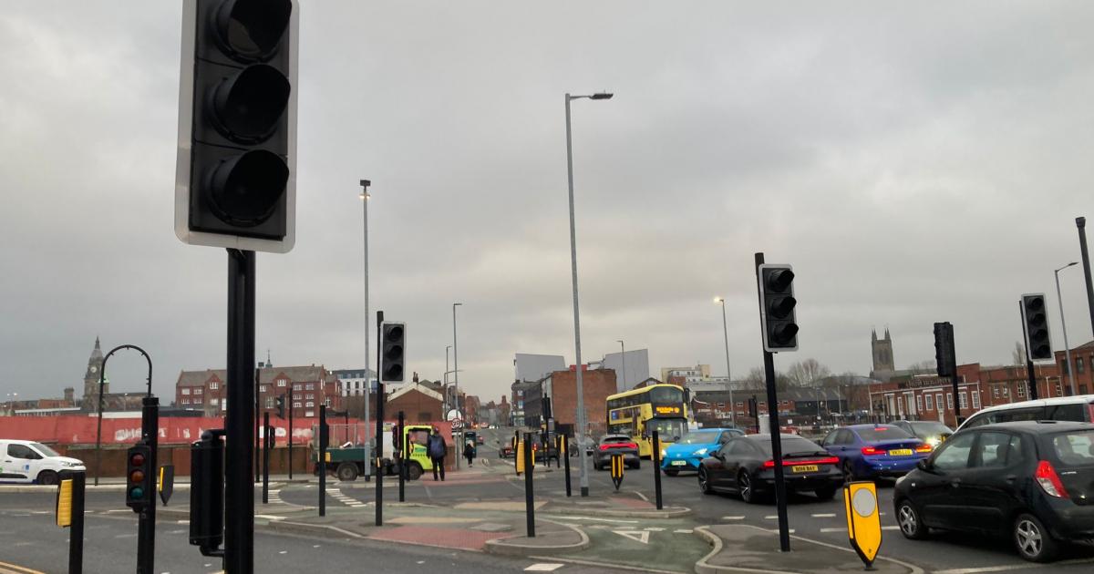 Traffic lights down at major Bolton town centre junction