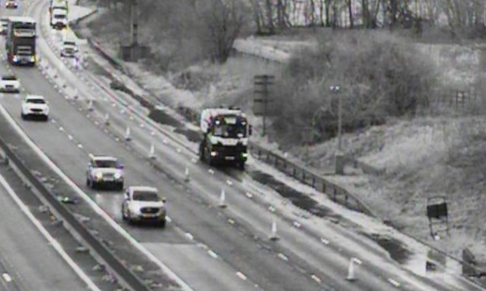 M62: Two lanes shut on motorway due flooding from heavy rain