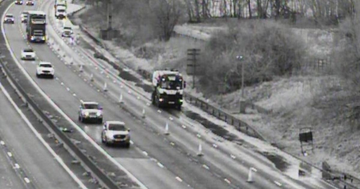 M62: Two lanes shut on motorway due flooding from heavy rain