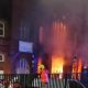 Firefighters battle blaze in abandoned building in Leigh