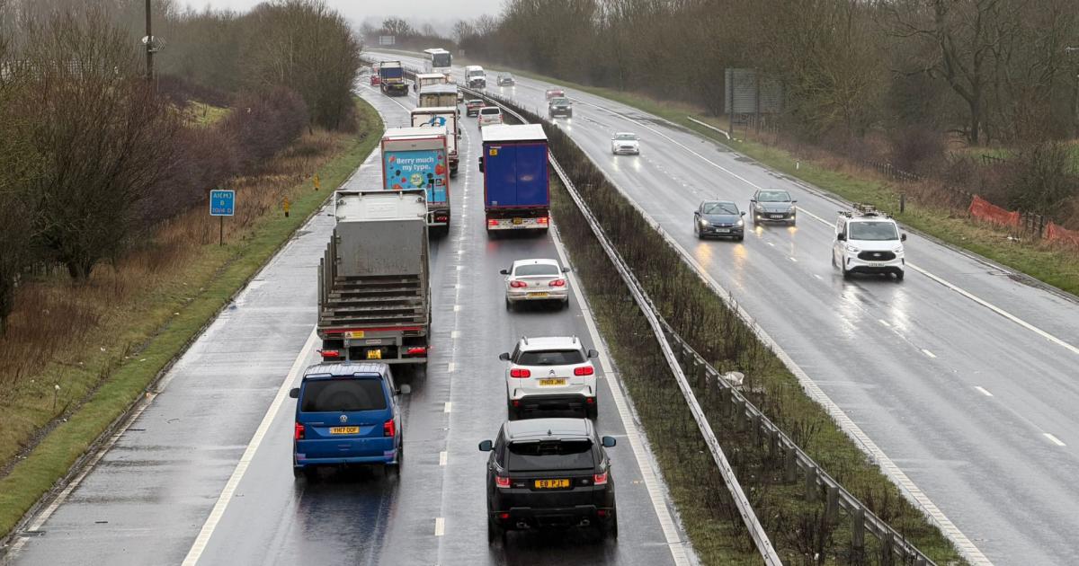 One taken to hospital after A1(M) crash near Darlington