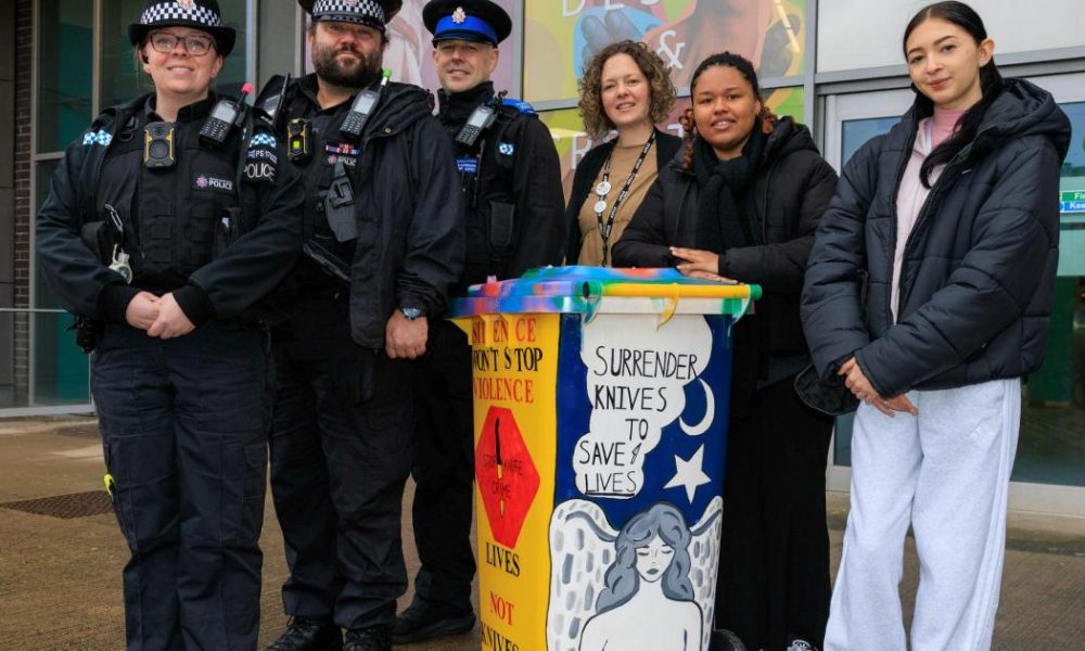 Bolton police bring new knife amnesty bin to town centre