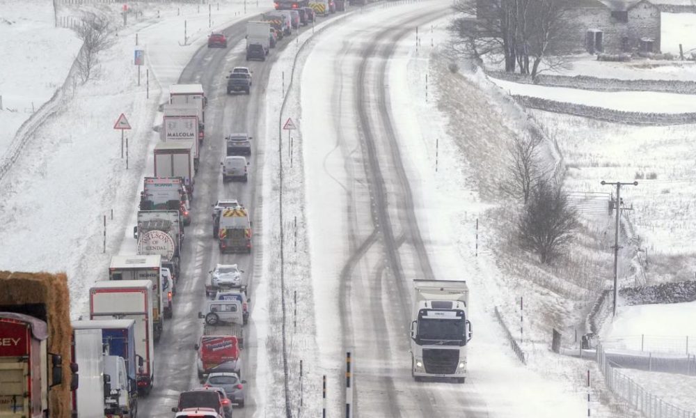 UK snow warnings in place as Met Office says to be 'wary'