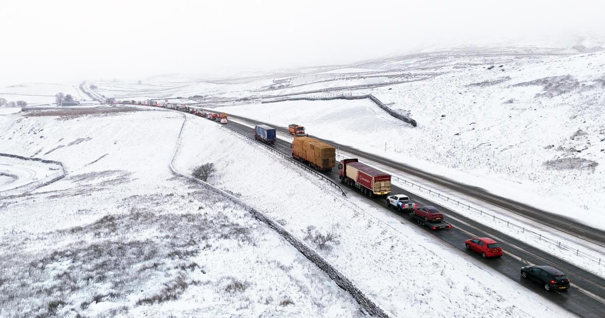 A66 to be closed from Bowes to Brough as snow expected