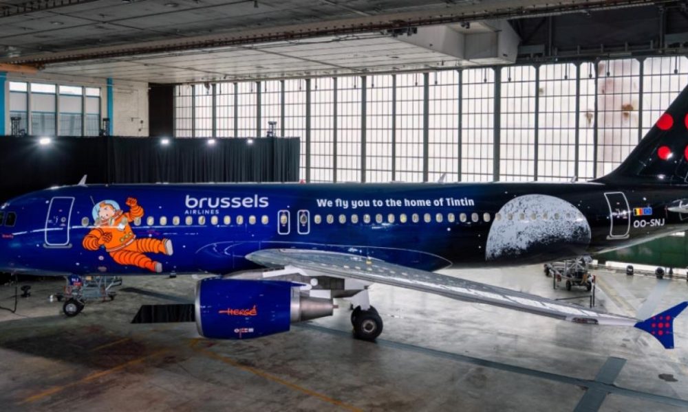 Airbourne Colours paints Belgian hero Tintin on Airbus A321