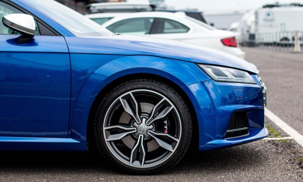 Audi TT is destroyed by fire in Love Lane in Whitby
