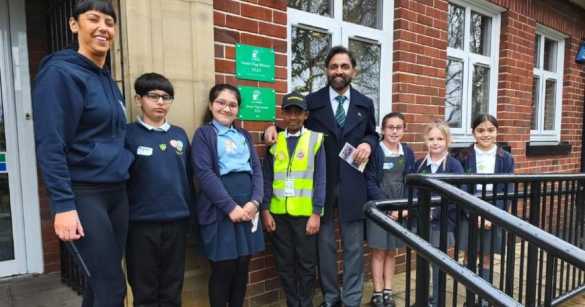 Highfield Primary shows 'hope for future' with green flag