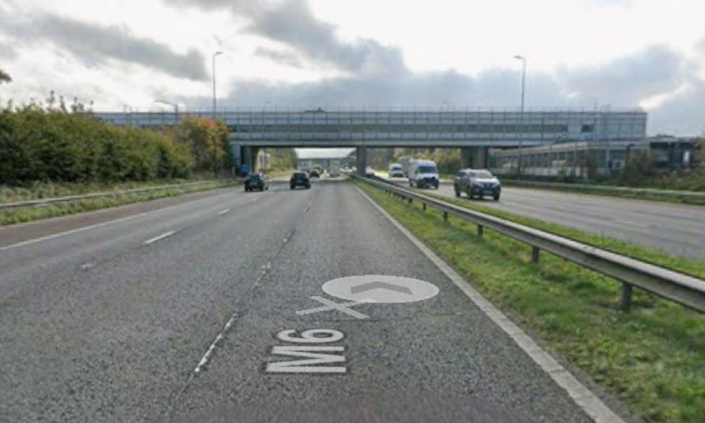 Person cut from vehicle after crash on M6 motorway