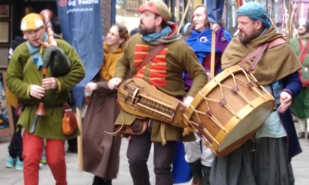 Vikings and Saxons march together before Battle for York