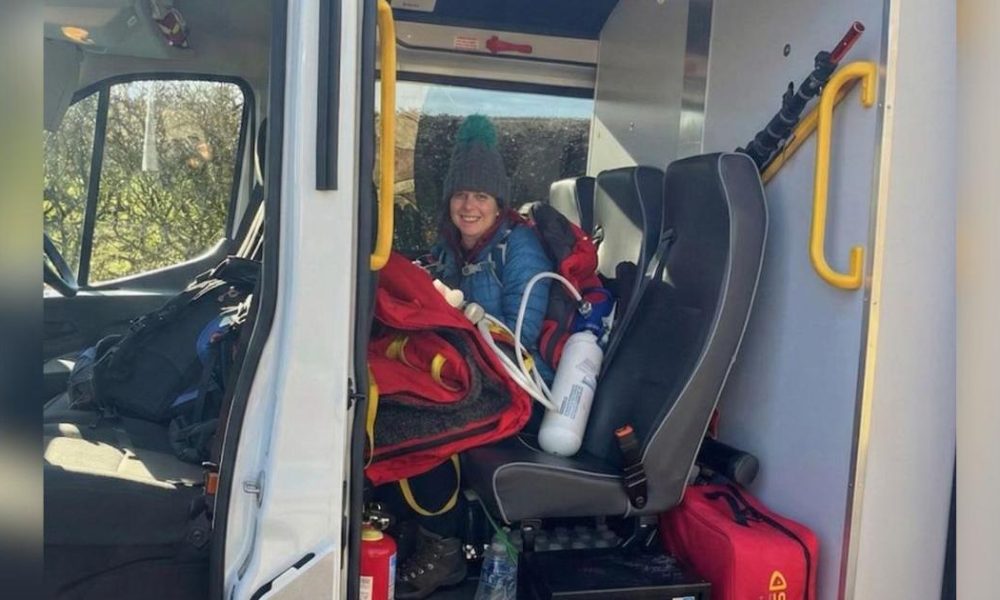 Woman rescued from moors after breaking wrist in ice fall