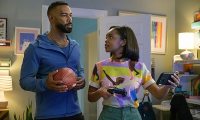Marsai Martin as Callie Coleman and Omari Hardwick as Bobby Coleman in