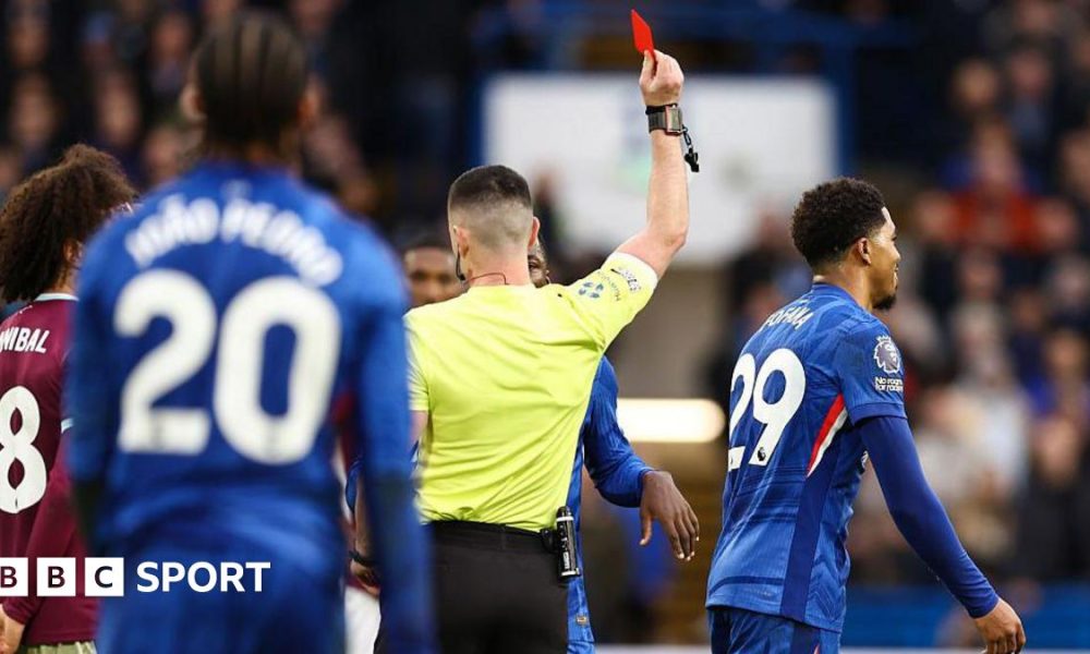 Wesley Fofana is sent off