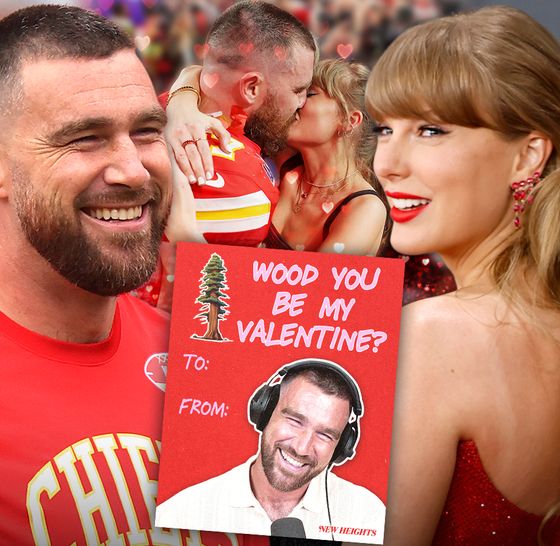travis kelce taylor swift valentines day card main getty x