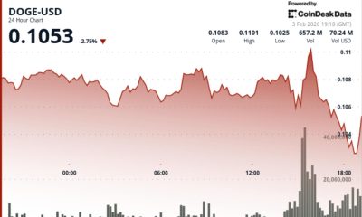 Dogecoin falls 7% as risk-off trade hits Ethereum tied tokens