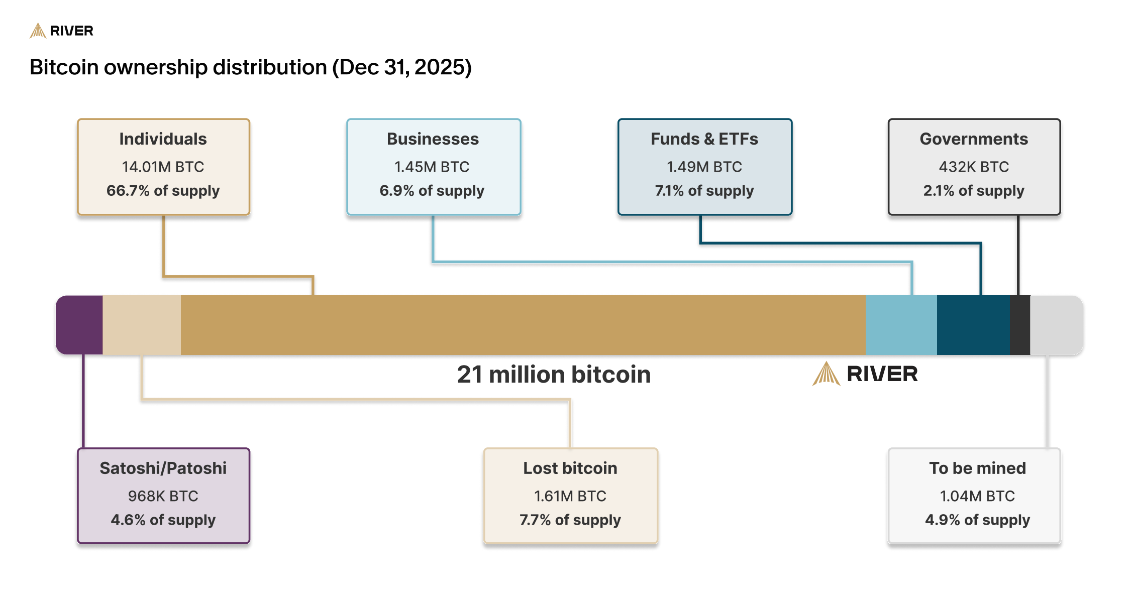 Distribution of Bitcoin Ownership Among Various Investors
