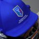 Italy cricket helmet in the dressing rooms during the T20 World Cup