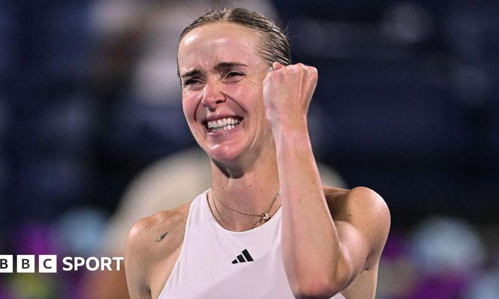 Elina Svitolina celebrates