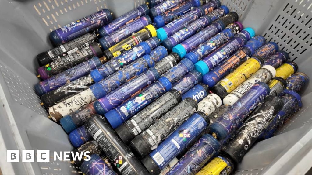 Laughing gas canisters are causing explosions in waste facilities, firms say