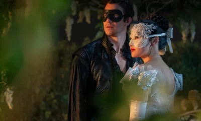 Benedict Bridgerton meets the mysterious "Lady In Silver" at a masquerade ball early on in season four