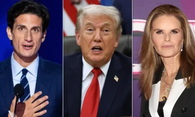 From left: Jack Schlossberg, President Donald Trump, Maria Shriver