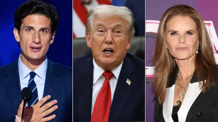 From left: Jack Schlossberg, President Donald Trump, Maria Shriver