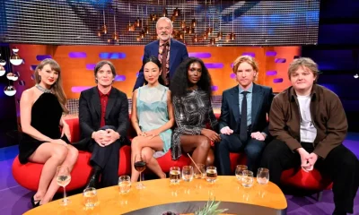 Taylor Swift with her fellow guests on The Graham Norton Show last year