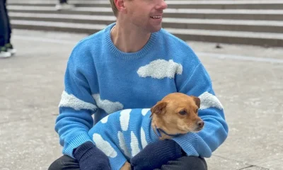 The author with his dog.
