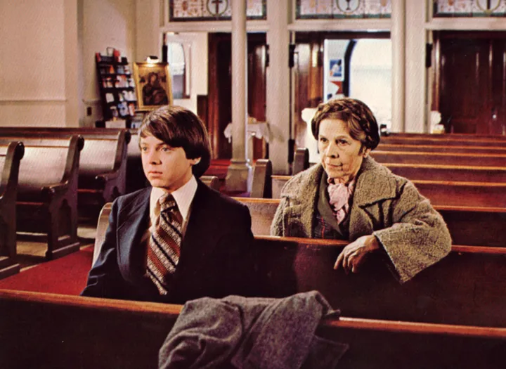 Bud Cort and Ruth Gordon as the title characters in Harold And Maude