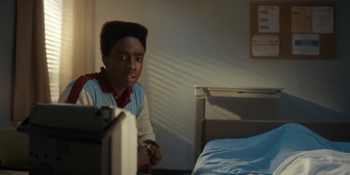 Caleb McLaughlin as Lucas Sinclair in the fifth and final season of Netflix's Stranger Things