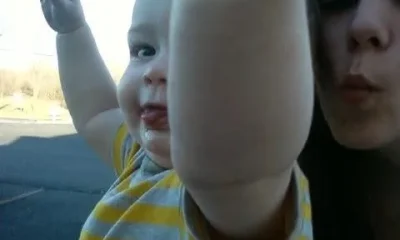 The author with her son.