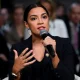 Rep. Alexandria Ocasio-Cortez on Friday at the Munich Security Conference.