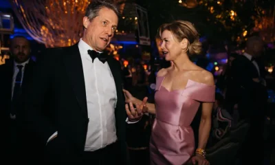 Hugh Grant and Renée Zellweger pictured together after the 2020 Baftas