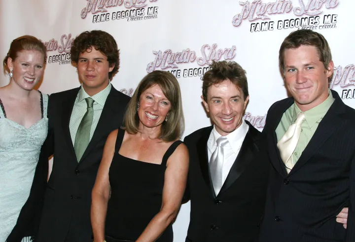 Martin Short with his wife and three children in 2006