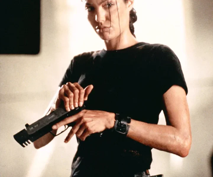 Angelina Jolie as Lara Croft in Tomb Raider